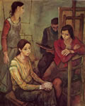 Nello studio, 1936, olio su tela, cm 150x120, XX Biennale di Venezia (1936), Napoli, collezione Astuto